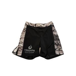 Krav Maga MMA Fighting Shorts Triumph New Orleans Black Gray Camo Mens 34 Waist